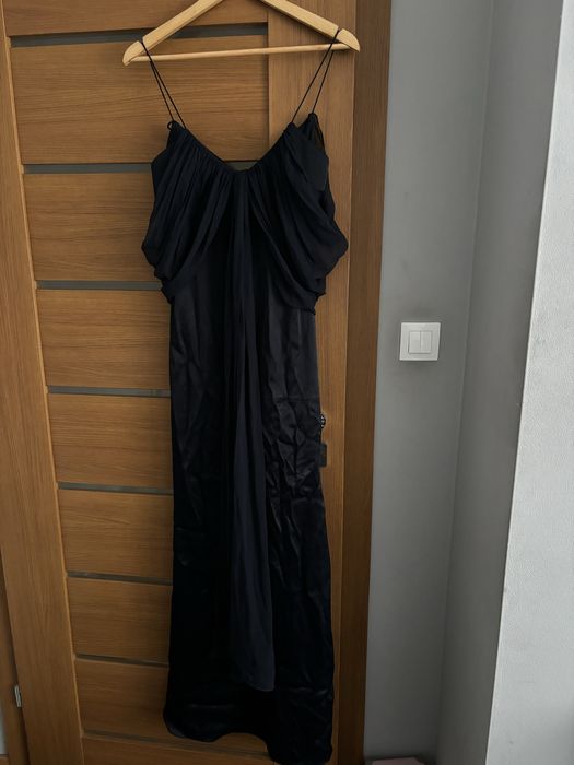 niebieska suknia massimo dutti studio