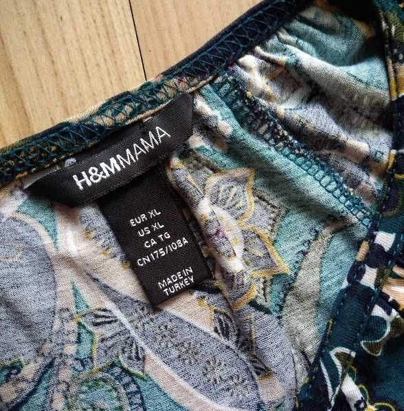 h&m mama wzorzysta ciążowa tunika XL