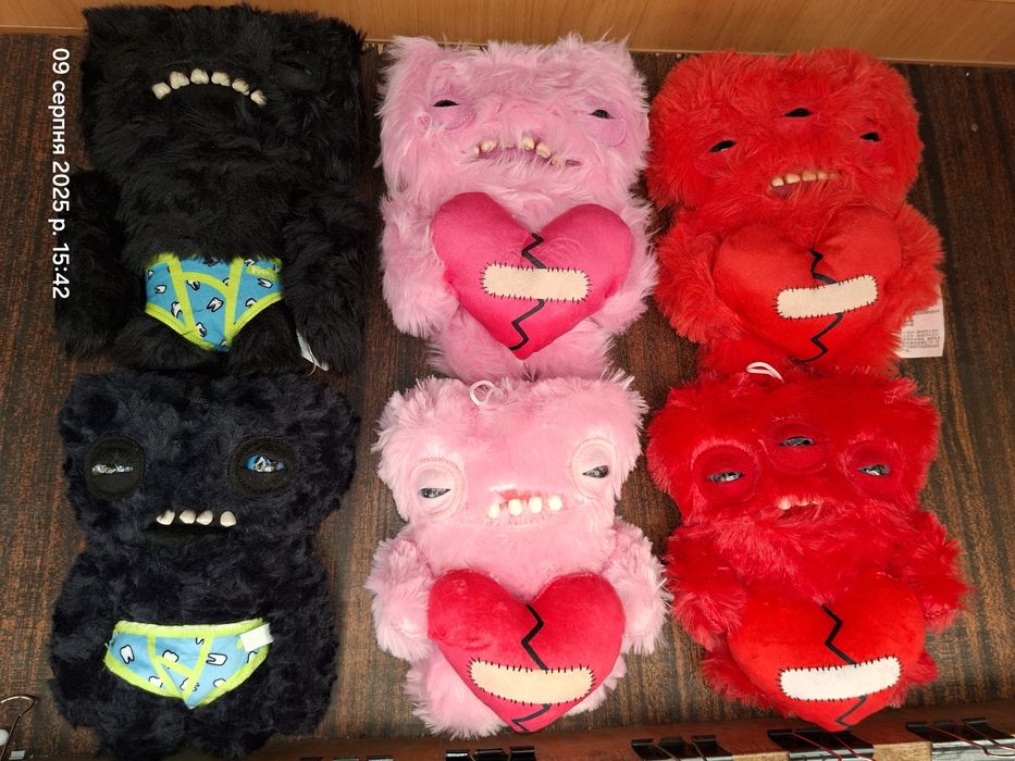 Fuggler мякі фаглер фуглер серія рожеві і червоні з серцем,чорний 22см