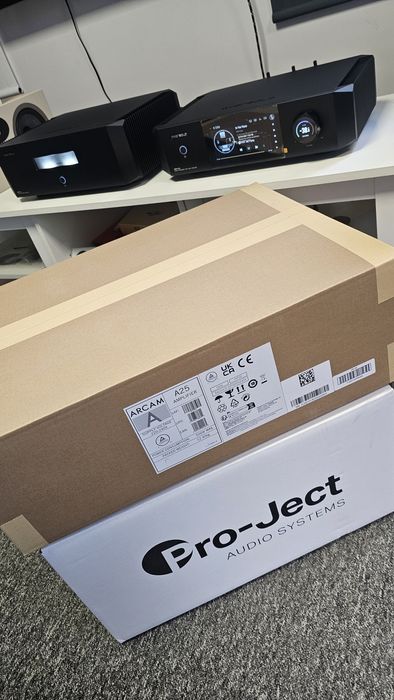 Wzmacniacz Arcam A25+ Gramofon Pro-ject XA B Zestaw Stereo Okazja Nowy