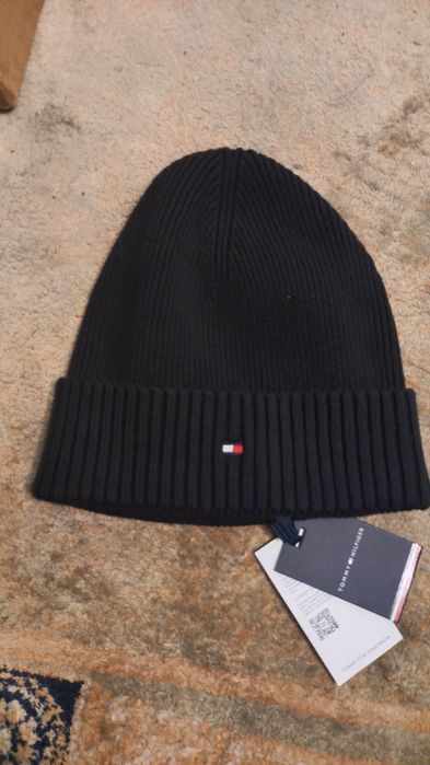 Czapka męska zimowa Tommy Hilfiger bawełniana z kaszmirem nowa