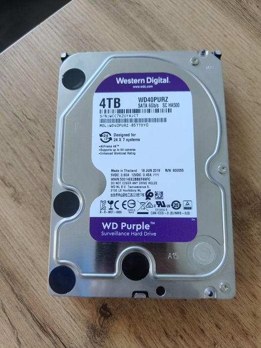 Dysk HDD 4TB WD4PURZ do pracy ciągłej