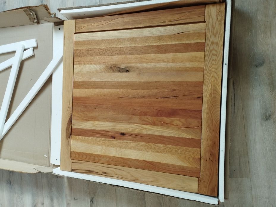 Stolik stół kawowy dębowy 95x95 cm jego górna część