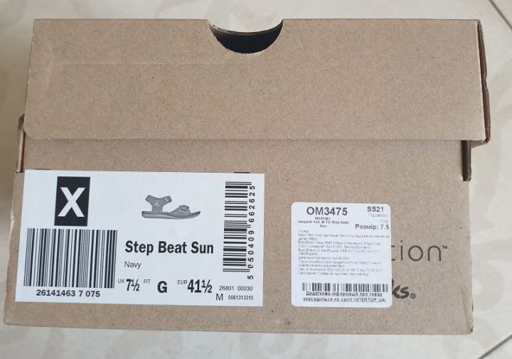 Сандалі чоловічи босоніжки на літо Clarks р.41,5 сині