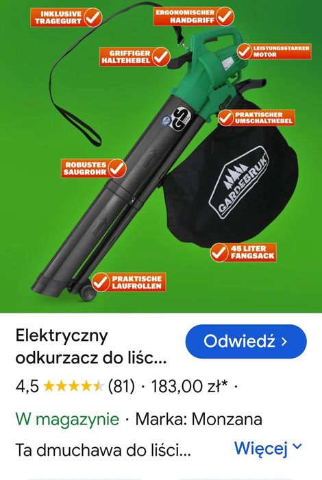 Dmuchawa do liści.