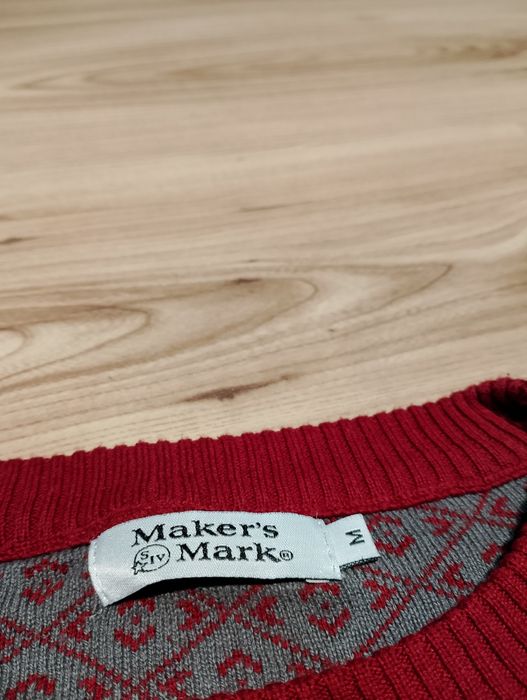 Czerwony Sweter Świąteczny Maker's Mark Kentucky Straight Bourbon