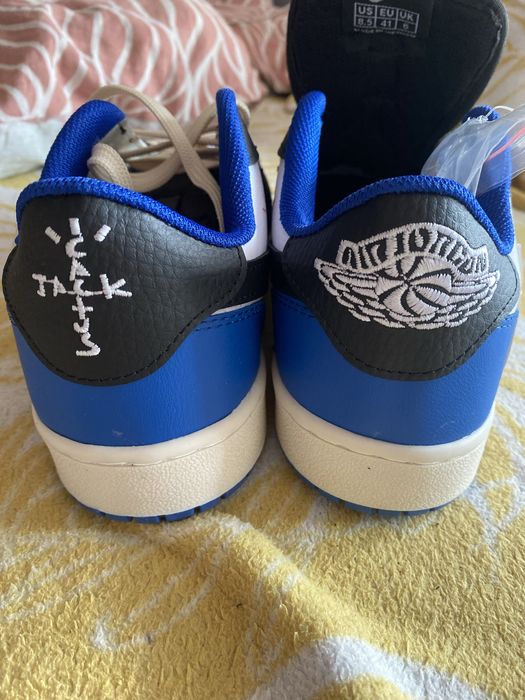 Buty bialo niebieskie