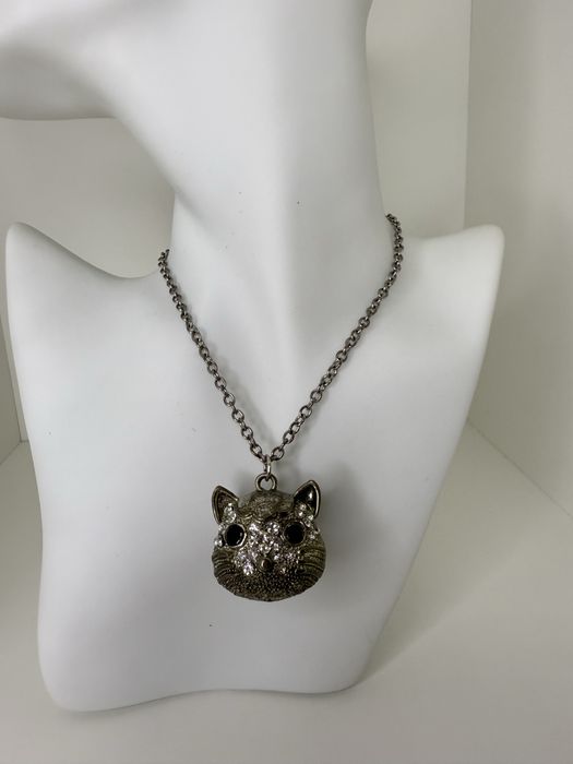 Naszyjnik kot głowa kota naszyjnik wisiorek duży