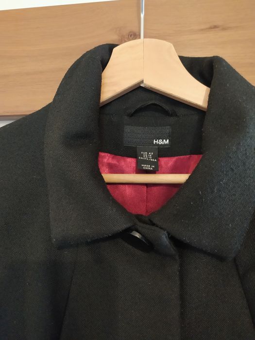 Płaszcz czarny cieżarna 42 H&M
