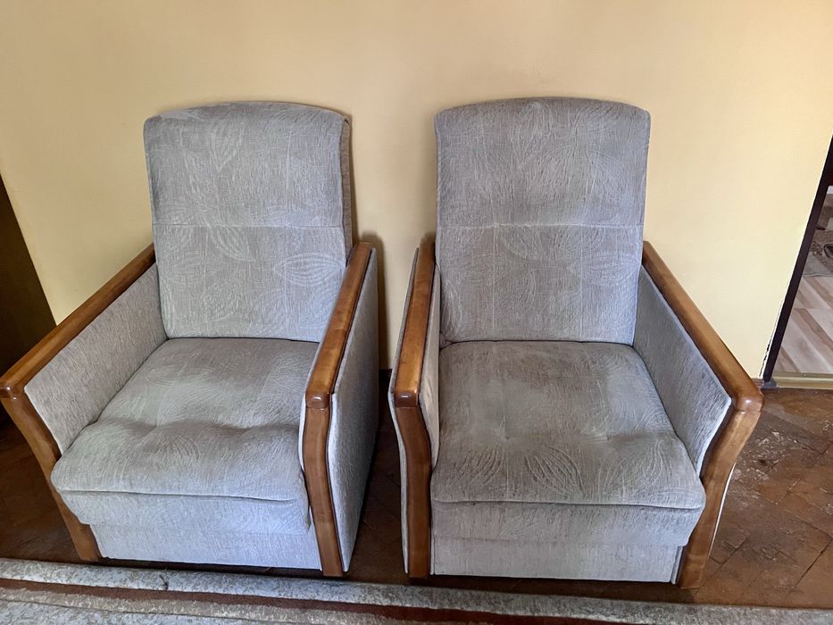 Komplet wypoczynkowy - sofa + 2 fotele vintage stan bdb