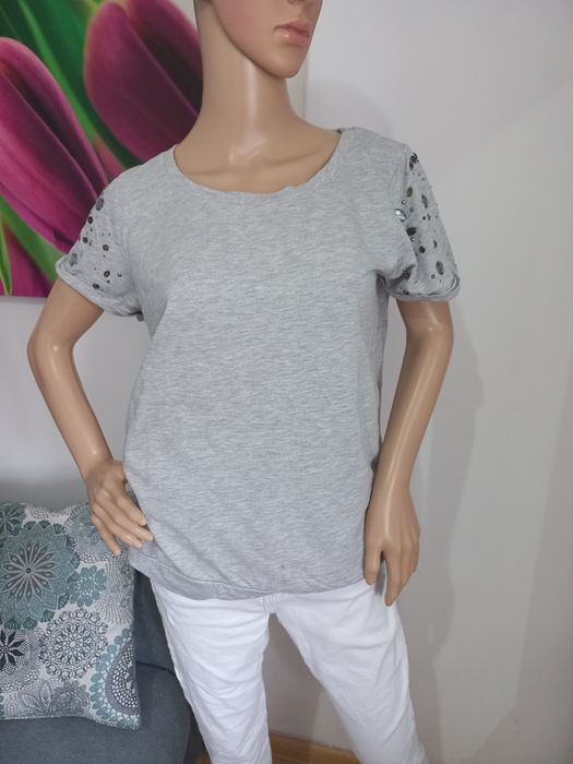 T schirt damski z rękawkami kamyki L