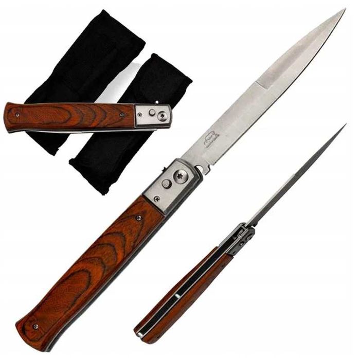 Nóż Sprężynowy Automatyczny 31 cm Solidny Duży Nowy Pokrowiec (N5886)