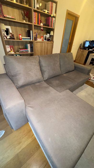 Sofá com chaise lounge