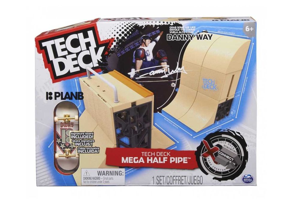 TECH DECK Fingerboard Rampa Mega Half Pipe + Deska