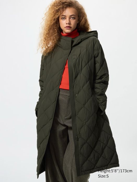 Пальто PUFFERTECH Uniqlo чорний S, М, оливка M, XL
