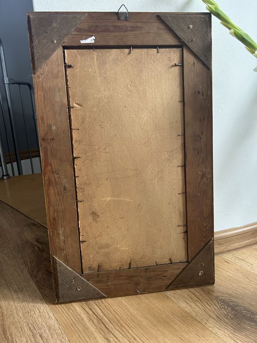 Stary obraz , wodospad, rama 52 cm x 33 cm