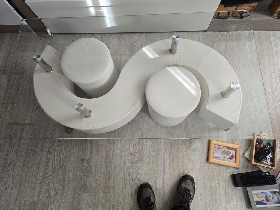 Mesa de centro  em vidro