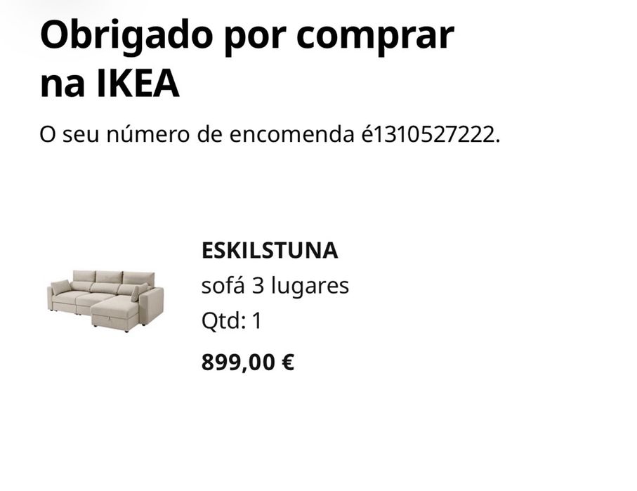 Sofá Ikea 3 lugares