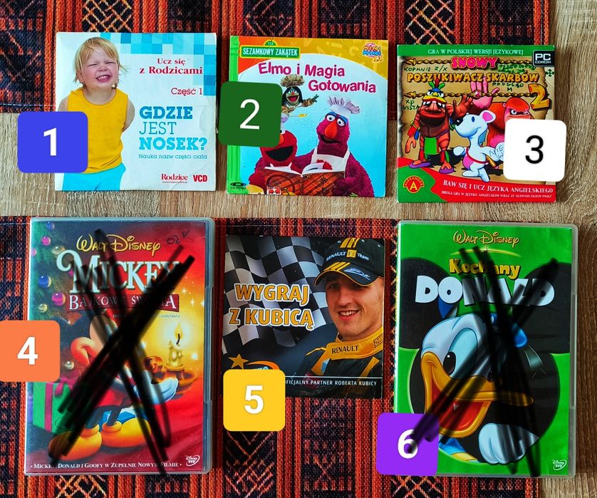 Gry, edukacja, film, zabawa, płyty CD, DVD