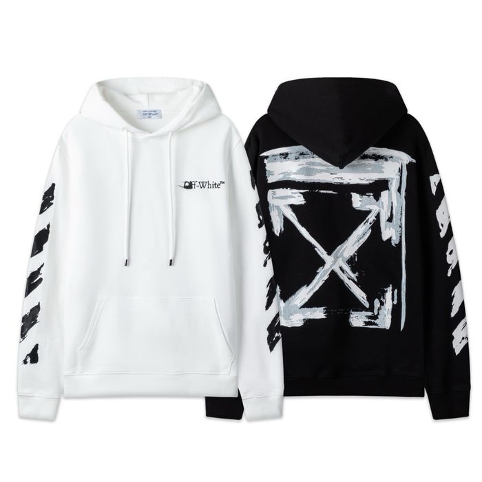 Off-white худи мужское оверсайз унисекс белое черное