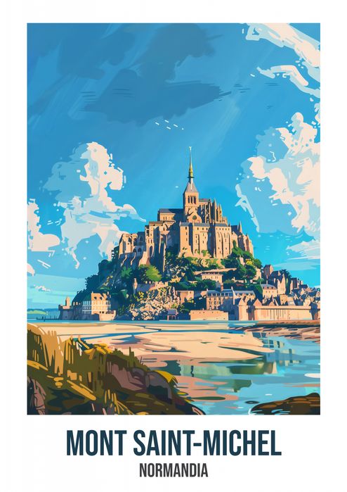 Plakat 59,4x84,1cm Mont Saint-Michel