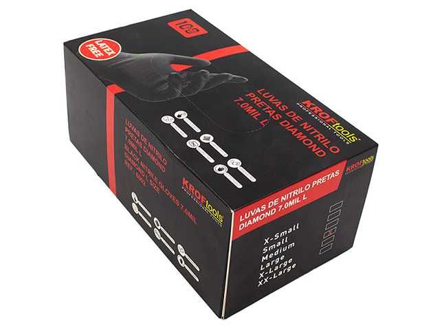 Luvas Nitrilo Descartáveis 100Un | Kroftools 6001/2/3/1/5/6