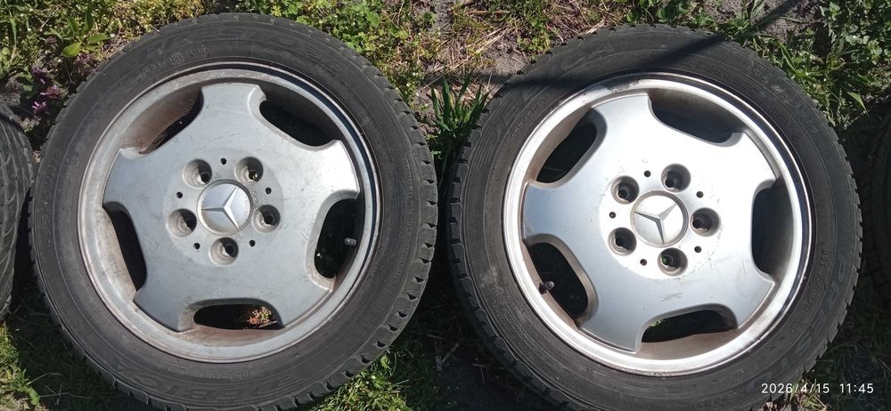 4 koła alufelgi  Mercedes R15 + koło zapasowe