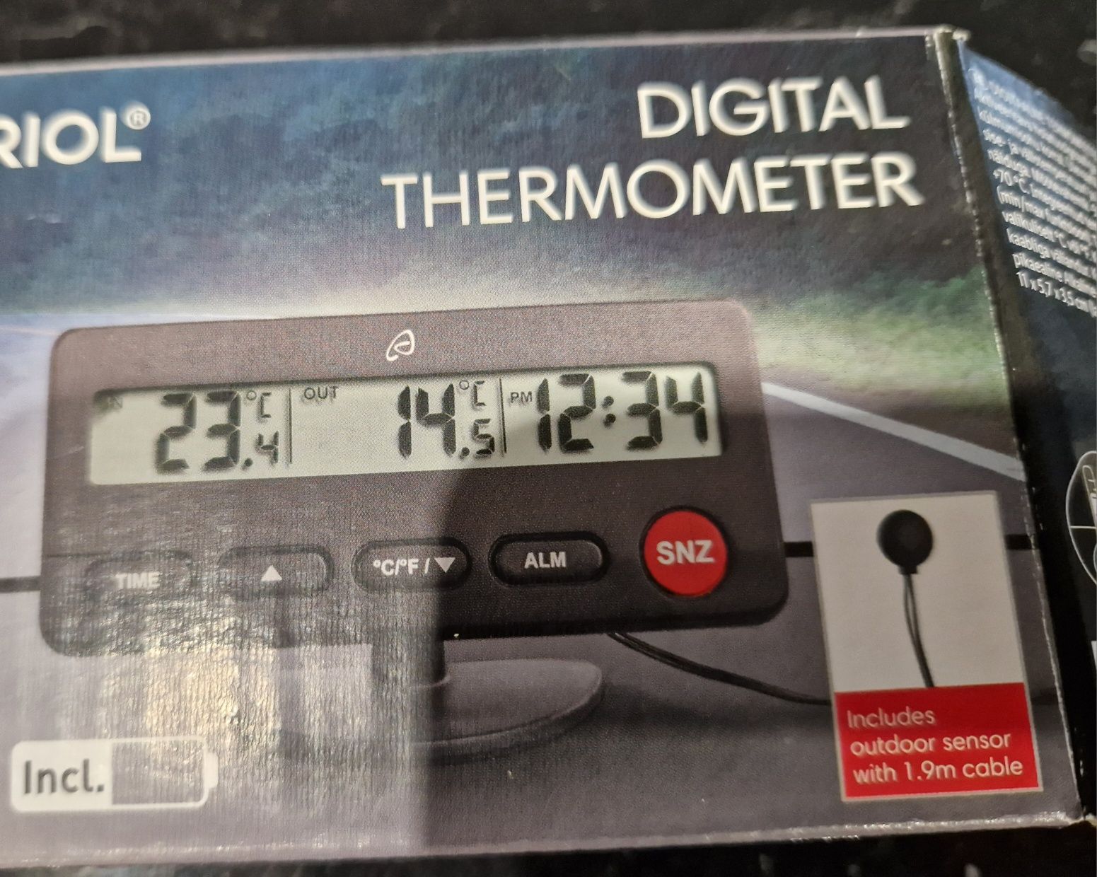 AURIOL® Digital-Autothermometer, mit Außensensor