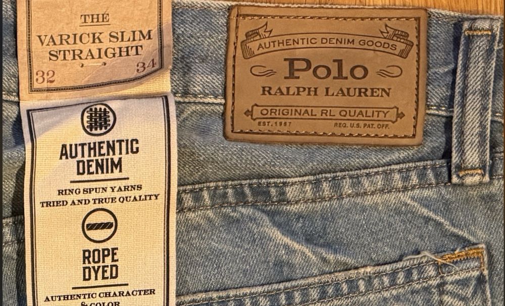 Jeansy Polo Ralph Lauren Varick Slim Straight – nowe, W32 L34