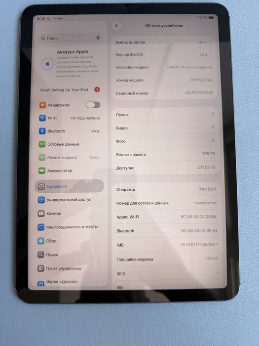 iPad Air 4 LTE 256 Gb
