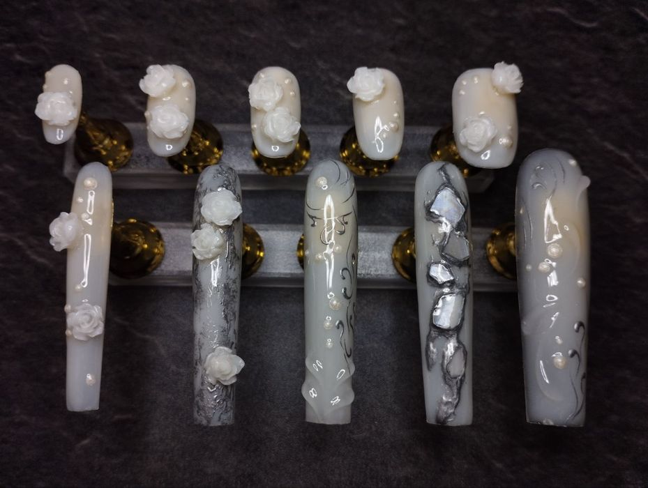 Накладні нігтики + набір для приклеювання