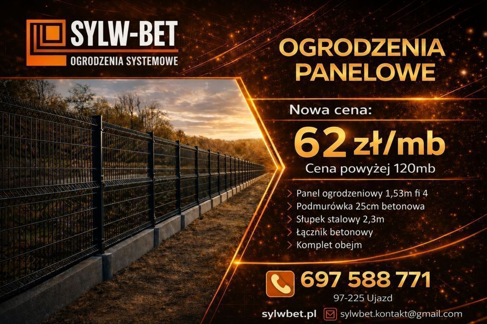 Promocja!!!  Płot Ogrodzenie Panelowe ogrodzenia Parkan MONTAŻ