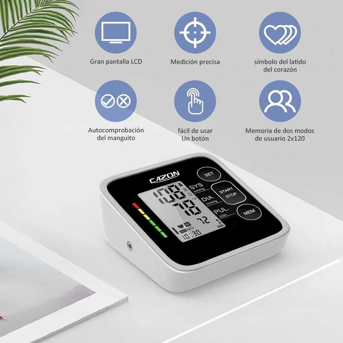 (NOVO) Tensiómetro de braço, máquina de pressão arterial de braço