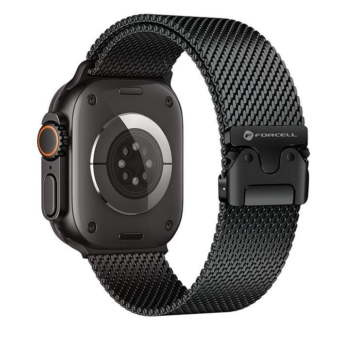 Pasek Apple Watch Forcell F-Design FA11 stal 38/40/41 mm czarny