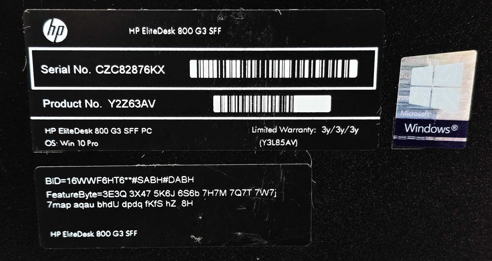 Комп'ютер HP EliteDesk 800 G3 SFF i5-6500 8GB DDR4 120Gb SSD кількість