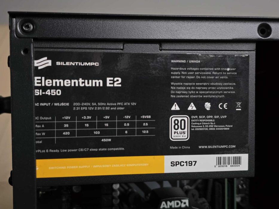 Komputer gamingowy (AMD Ryzen 3 3100, GTX 1650 Super, RAM 8GB, SSD)