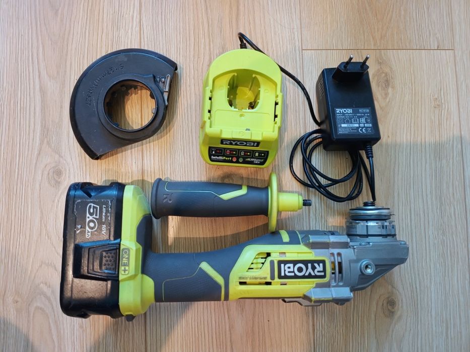 Szlifierka kątowa Ryobi R18AG7 Brushless 5Ah Sony VTC-5A