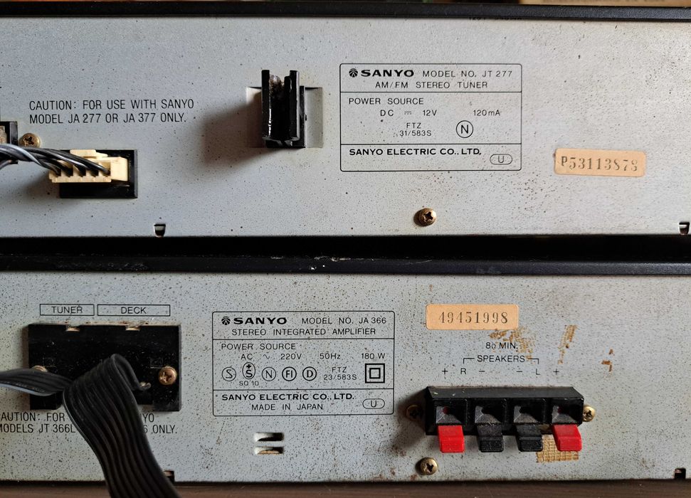 Sanyo Ja 366 wzmacniacz + Tuner Sanyo JT 277