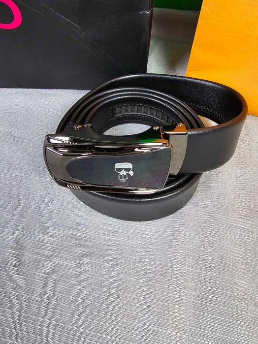 Pasek męski klamra Karl Lagerfeld skórzany premium