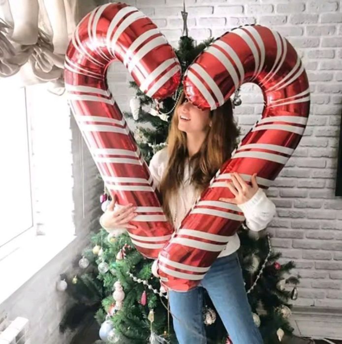 Великі різдвяні повітряні кульки Candy Cane 4 шт