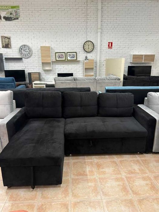 oferta sofa cama chaisselongue e baú envio grátis