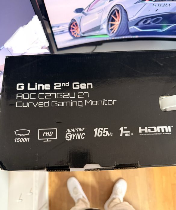 Monitor Gaming 27” Curvo 165Hz – Em Perfeito Estado