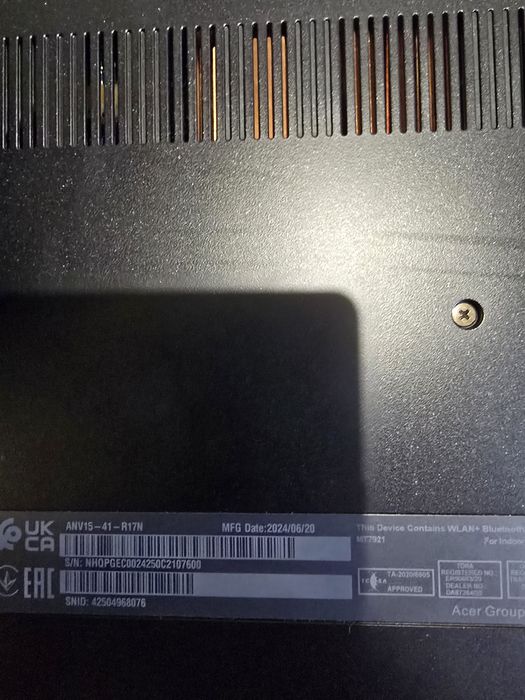 Ноутбук ACER nitro V 15 full HD, 16gb ddr 5, Nvidia geforce rtx 2050