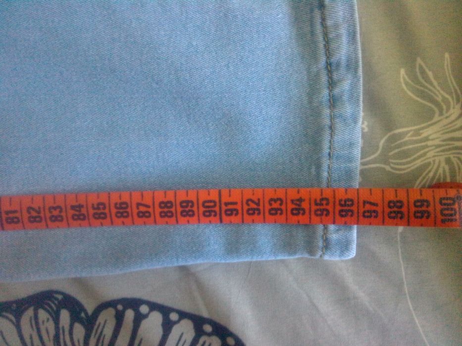 Spodnie jasny jeans damskie L cienki jeans