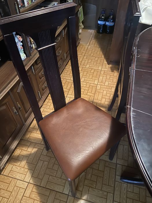 Mesa rustica extensivel com 4 cadeiras