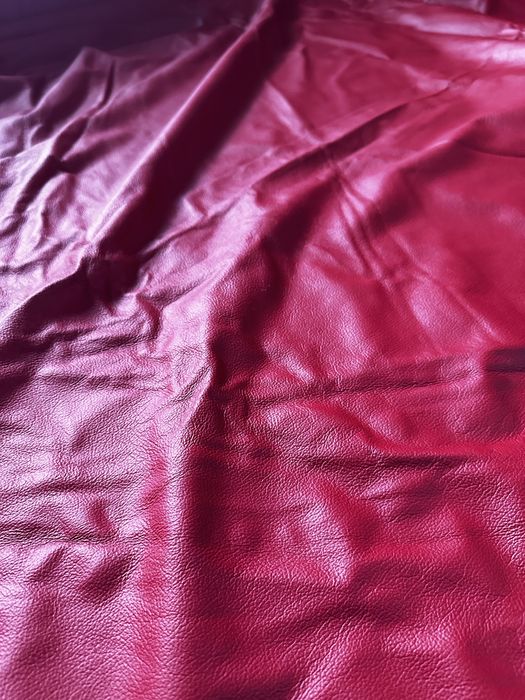 Skóra bydlęca czerwona i brązowa