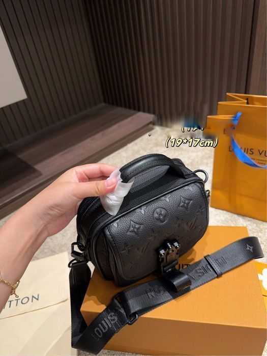 Louis Vuitton Slock сумка мужская кожаная кожа натуральная черная