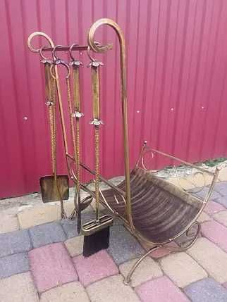 Кований декоративний набір для каміну