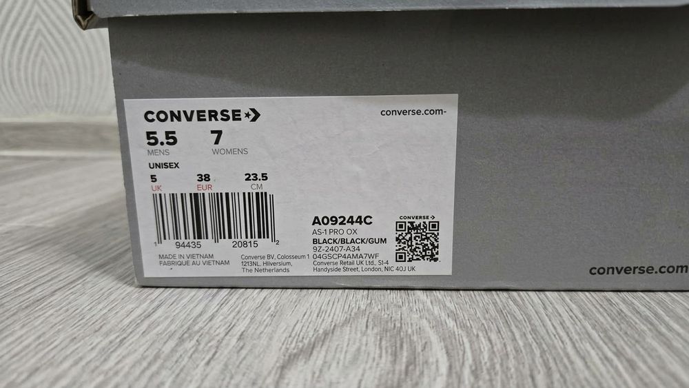 Кеды Converse AS-1 Pro Ox Black 38 EUR