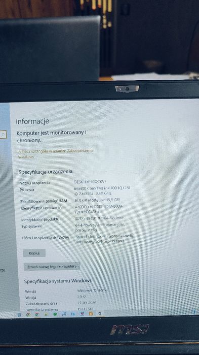 MSI GS63 Stealth VR laptop